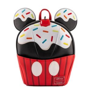 Loungefly Mickey Mouse Sprinkle Cupcake Cosplay Mini Backpack